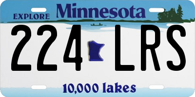 MN license plate 224LRS