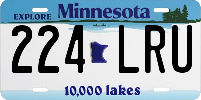 MN license plate 224LRU
