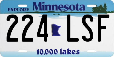 MN license plate 224LSF