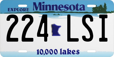 MN license plate 224LSI