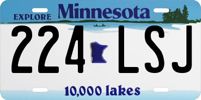 MN license plate 224LSJ