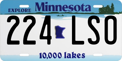 MN license plate 224LSO