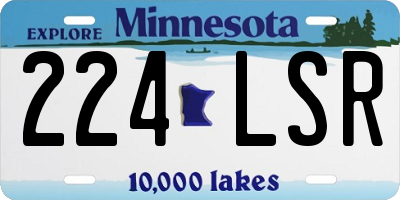 MN license plate 224LSR