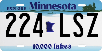 MN license plate 224LSZ