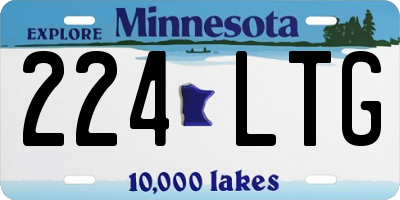 MN license plate 224LTG