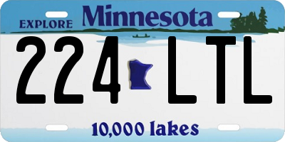 MN license plate 224LTL