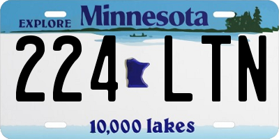 MN license plate 224LTN