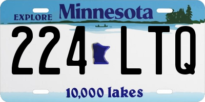 MN license plate 224LTQ
