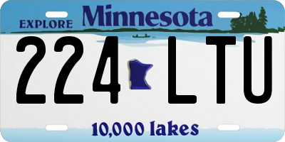 MN license plate 224LTU