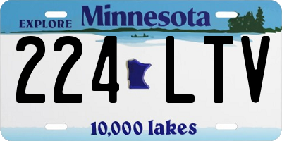MN license plate 224LTV