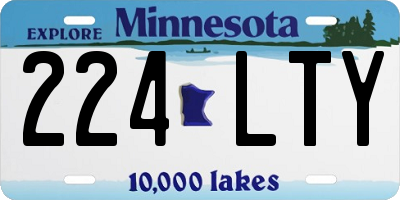 MN license plate 224LTY