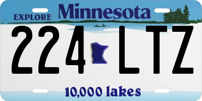 MN license plate 224LTZ