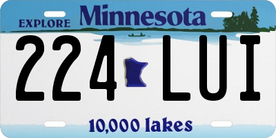 MN license plate 224LUI