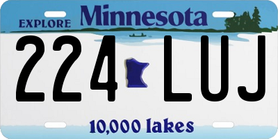 MN license plate 224LUJ