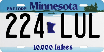 MN license plate 224LUL