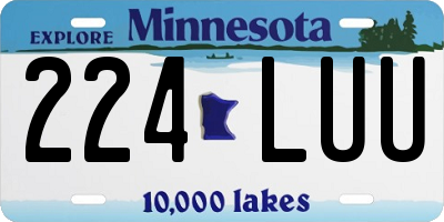 MN license plate 224LUU