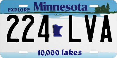 MN license plate 224LVA