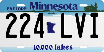 MN license plate 224LVI