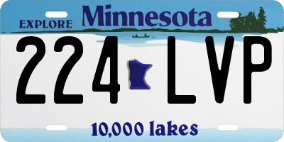 MN license plate 224LVP