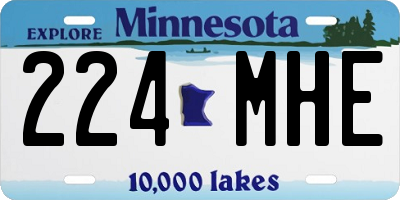 MN license plate 224MHE
