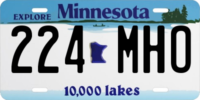 MN license plate 224MHO