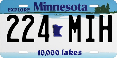 MN license plate 224MIH