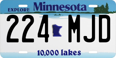 MN license plate 224MJD