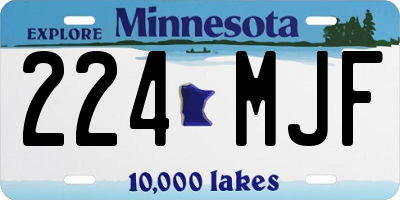 MN license plate 224MJF