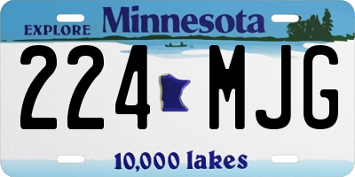 MN license plate 224MJG