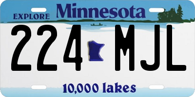 MN license plate 224MJL