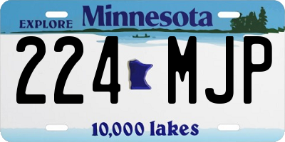 MN license plate 224MJP