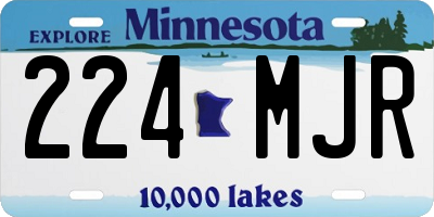MN license plate 224MJR