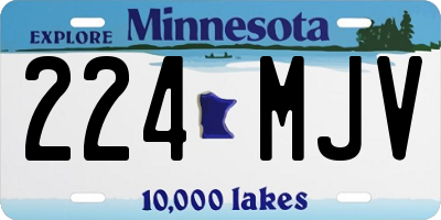 MN license plate 224MJV
