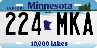 MN license plate 224MKA