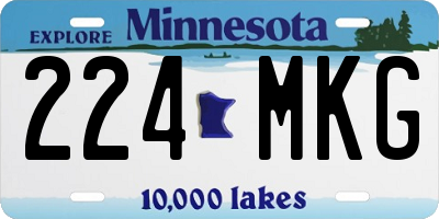 MN license plate 224MKG