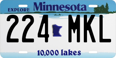 MN license plate 224MKL