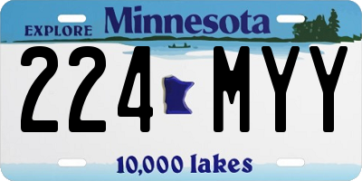 MN license plate 224MYY