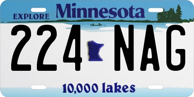 MN license plate 224NAG