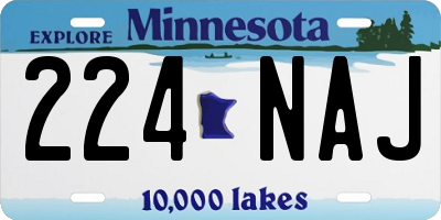 MN license plate 224NAJ