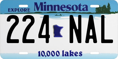 MN license plate 224NAL