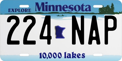 MN license plate 224NAP
