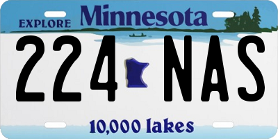 MN license plate 224NAS