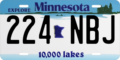 MN license plate 224NBJ