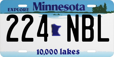 MN license plate 224NBL