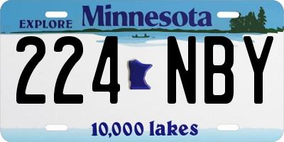 MN license plate 224NBY