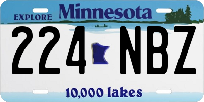 MN license plate 224NBZ