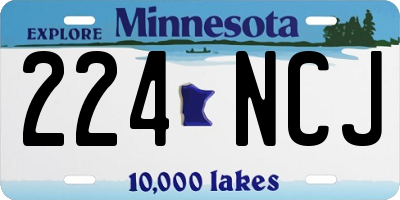 MN license plate 224NCJ