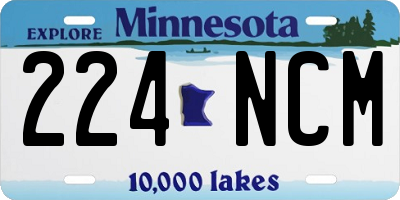 MN license plate 224NCM