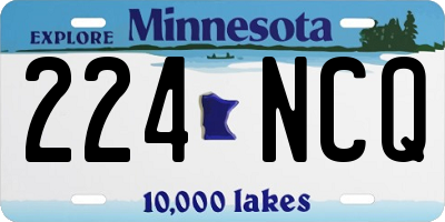 MN license plate 224NCQ