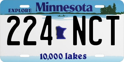 MN license plate 224NCT